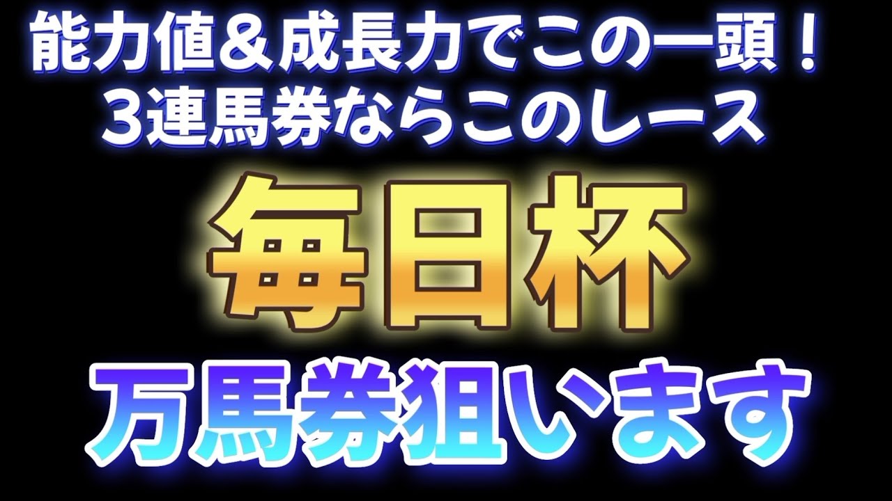 毎日杯、このレースは万馬券を狙いたい！