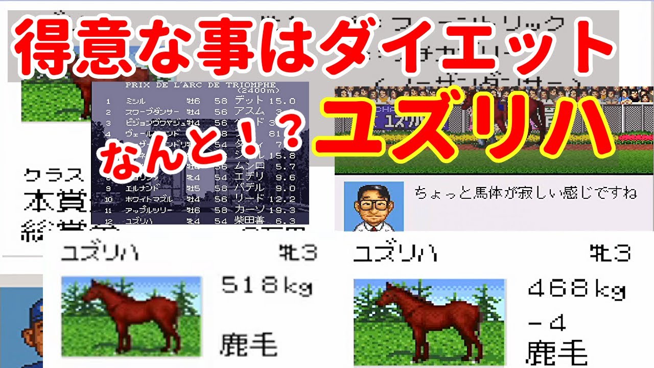 【ダビスタ９６】また最短凱旋門賞？得意な事はダイエット『ユズリハ』　友人配信者最強を決めるBCを目指して　生まれた馬は必ず育てる、一度に育てる馬は１頭縛りでプレイ　#13