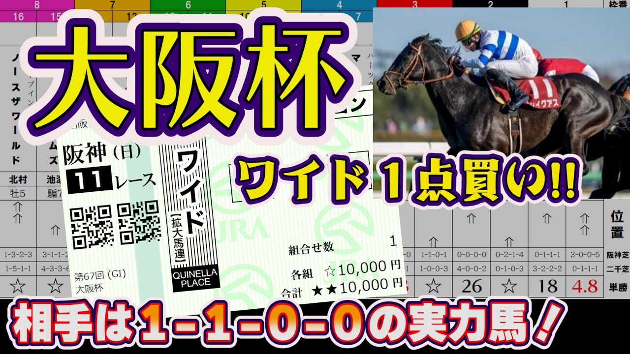 【大阪杯】ついでに阪神芝は馬券圏内率100％！