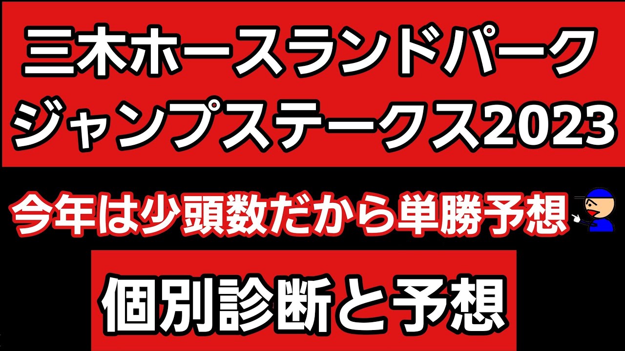 [三木ホースランドパークジャンプステークス2023]予想　今年は少頭数だから単勝予想