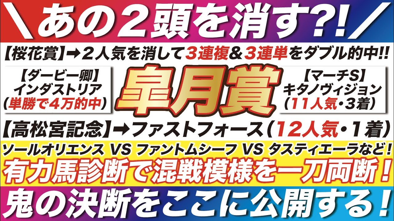 皐月賞 2023【予想】ソールオリエンス VS ファントムシーフ VS タスティエーラなど！有力馬診断で混戦模様を一刀両断！人気馬の中から「２頭」も消す？！鬼の決断をここに公開！