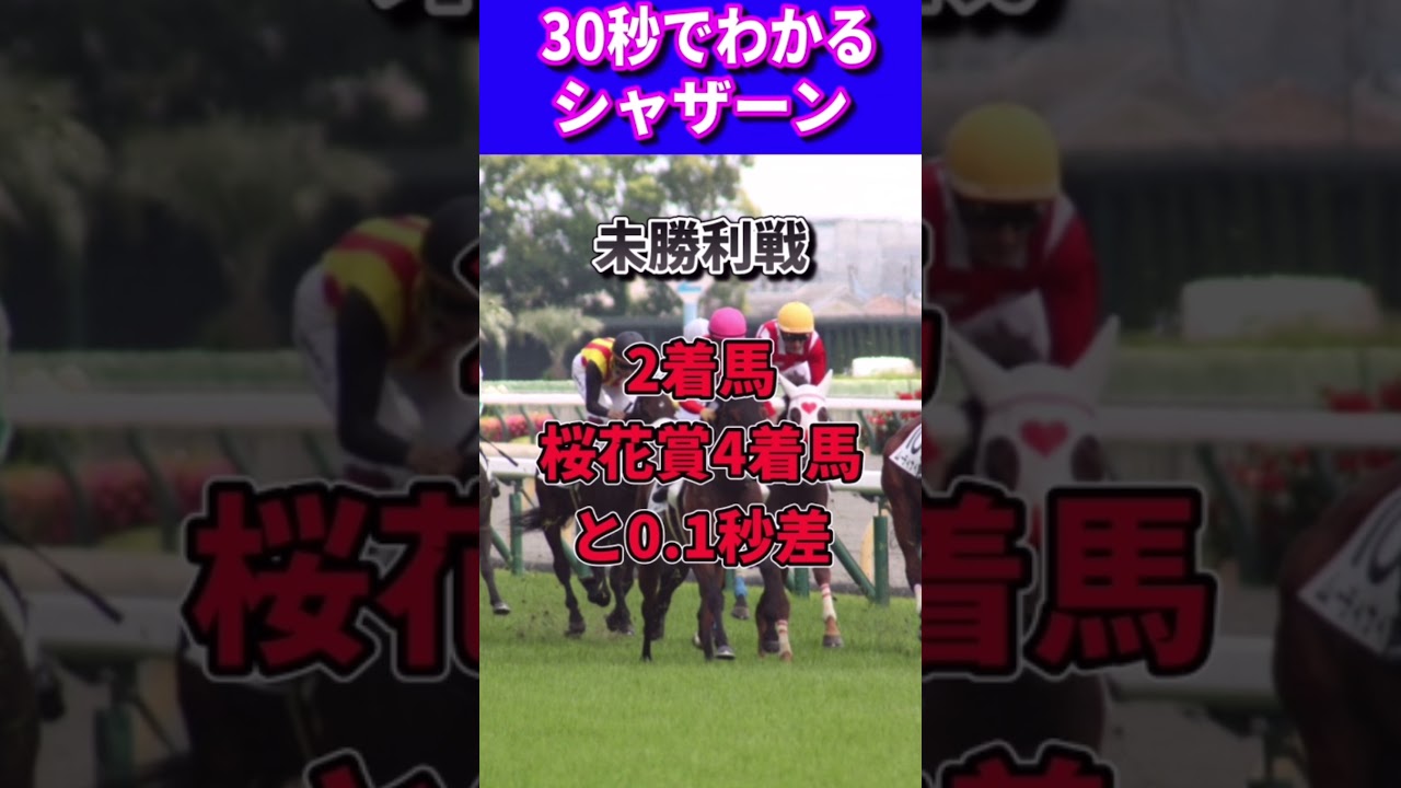 【皐月賞2023】30秒でわかるシャザーン