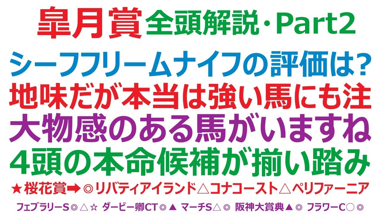 皐月賞2023全頭解説・Part2　4頭の本命候補が揃い踏み。大物感のある馬がいますね。