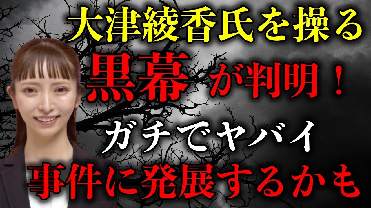 【大津綾香氏を操る黒幕】過去に恐喝事件で逮捕！大津氏と黒川氏の説明に奇妙な矛盾！ヤバイ事件になる可能性！【立花孝志・政治家女子48党】【政治ネタ】