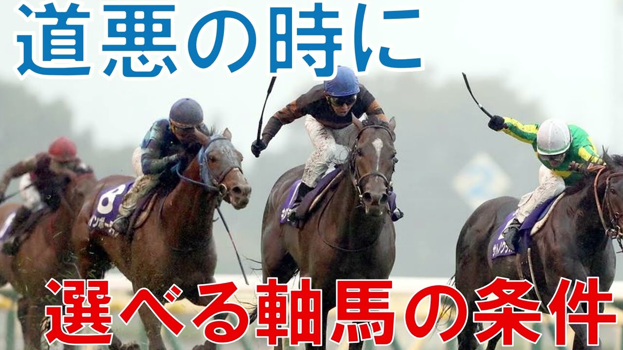【明日からの競馬予想に役立つ】道悪の時に馬券で軸に選べる馬の特徴（競馬講義シリーズ）