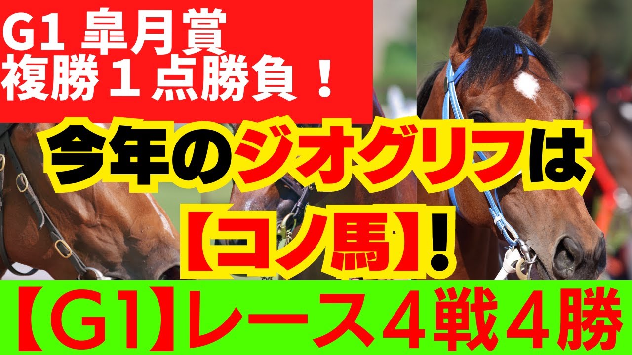 【G1 皐月賞 2023 予想】🤩お宝穴馬:今年のジオグリフは【コノ馬】！🎯G1レース５戦全勝なるか⁉◎本命は総合力でコノ馬です！