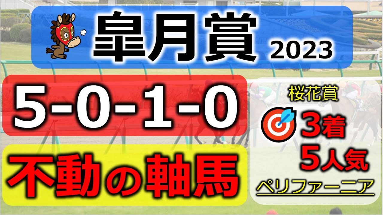 皐月賞2023 予想 【軸馬「5-0-1-0」混戦を制する1強はコレ】【桜花賞！ペリファーニア 5人気 3着／軸馬的中】