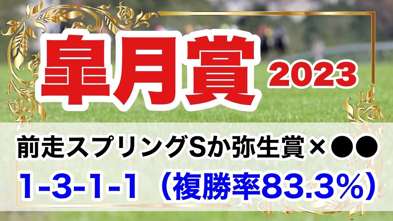 【皐月賞2023】前走中山芝重賞を先行して好走した馬の好走率が高いレース、キャリアの浅い馬は特に注目の結果となっています。