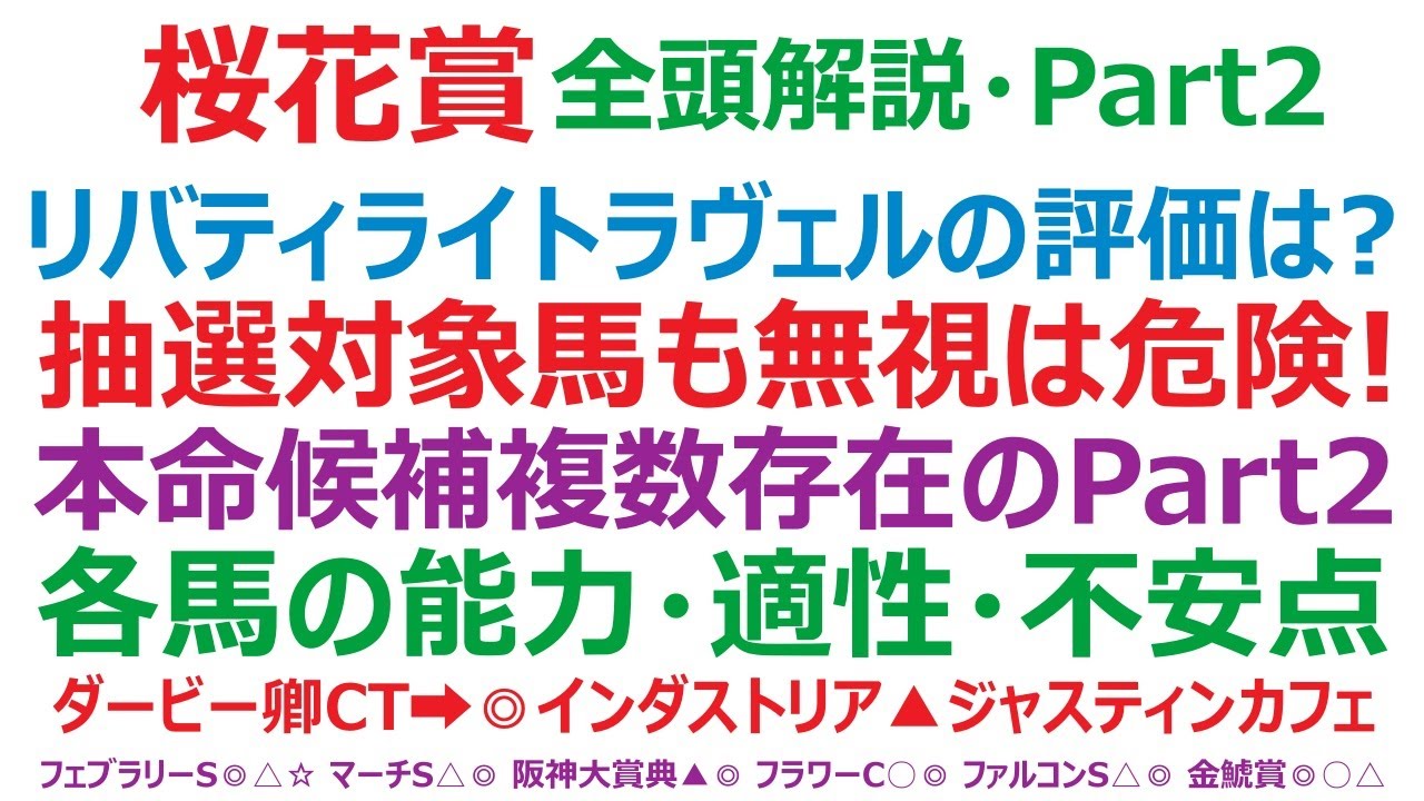 桜花賞2023・全頭解説・Part2　リバティアイランド、ライトクオンタム、ラヴェル。勝つのはどの馬だ！ 本命候補複数の桜花賞です。