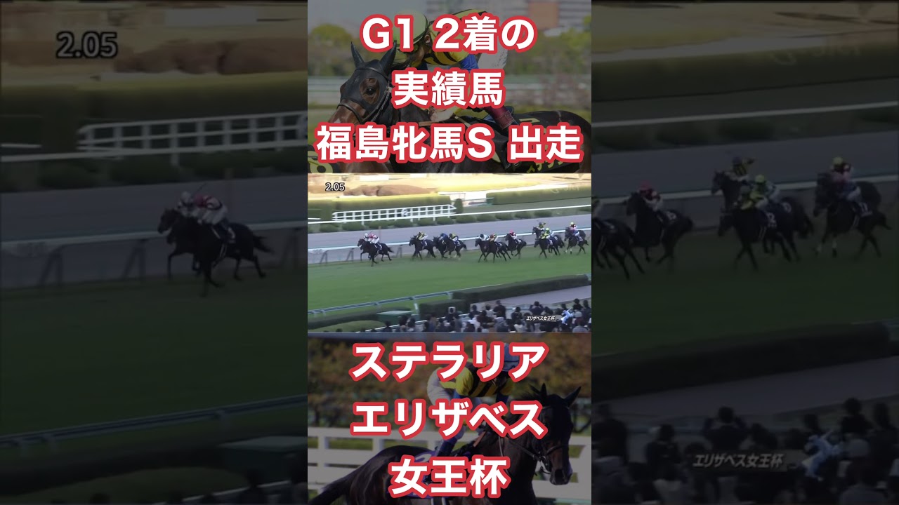 G1 2着の実績馬、福島牝馬ステークス出走、ステラリアエリザベス女王杯