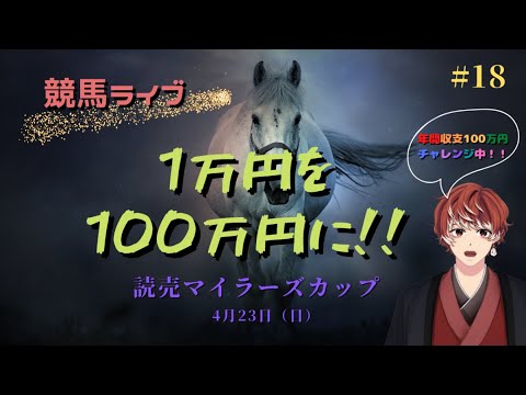 ＜競馬ライブ＞勝負金１万円！！１年で１００万円にする競馬オタクの壮絶リアル配信   #18  ～HERO IS COMING.～　（読売マイラーズカッップ）