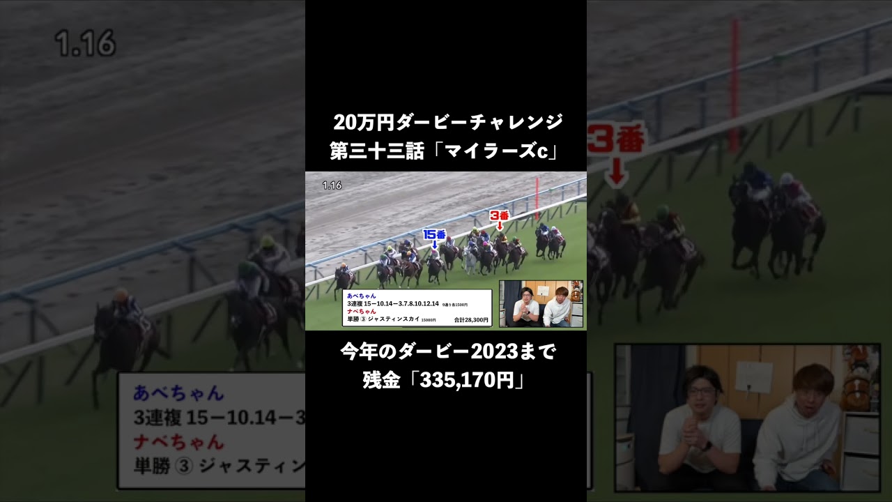 最後の直線に全てをかける2人【桜花賞2023】【20万ダービーチャレンジ第三十三話】