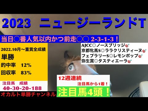【2023.ニュージーランドT】1着🥇予想