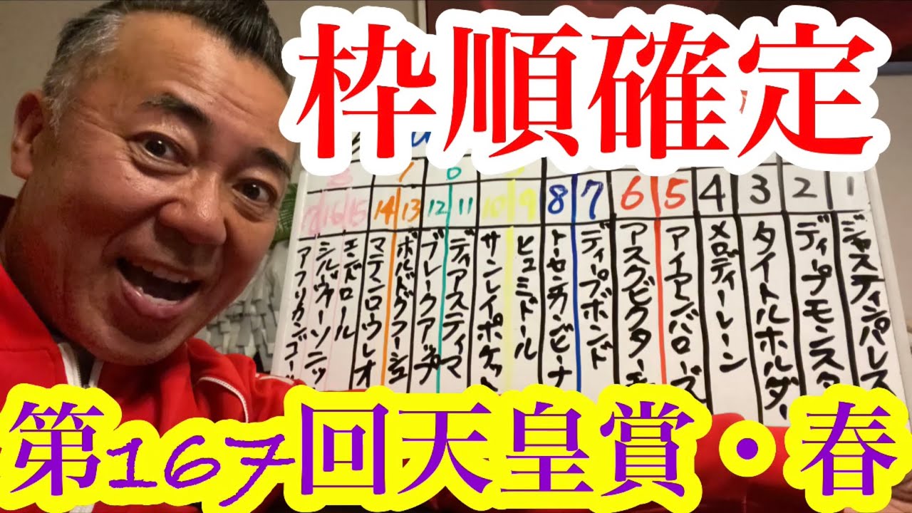 【天皇賞・春の枠順確定‼︎】