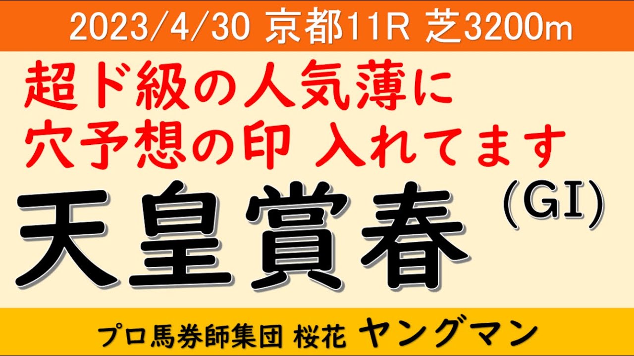 【天皇賞春2023】ヤングマン氏のレース予想！舞台が京都に戻る今年のレースだがどういった影響があるのか？断然人気のタイトルホルダーに舞台適性はあるのか？