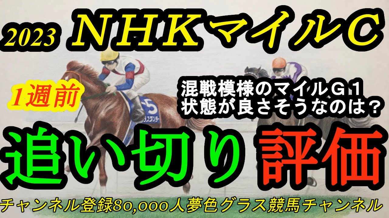 【1週前追い切り評価】2023NHKマイルカップ！混戦模様の3歳マイル王者決定戦！状態が良さそうなのは？