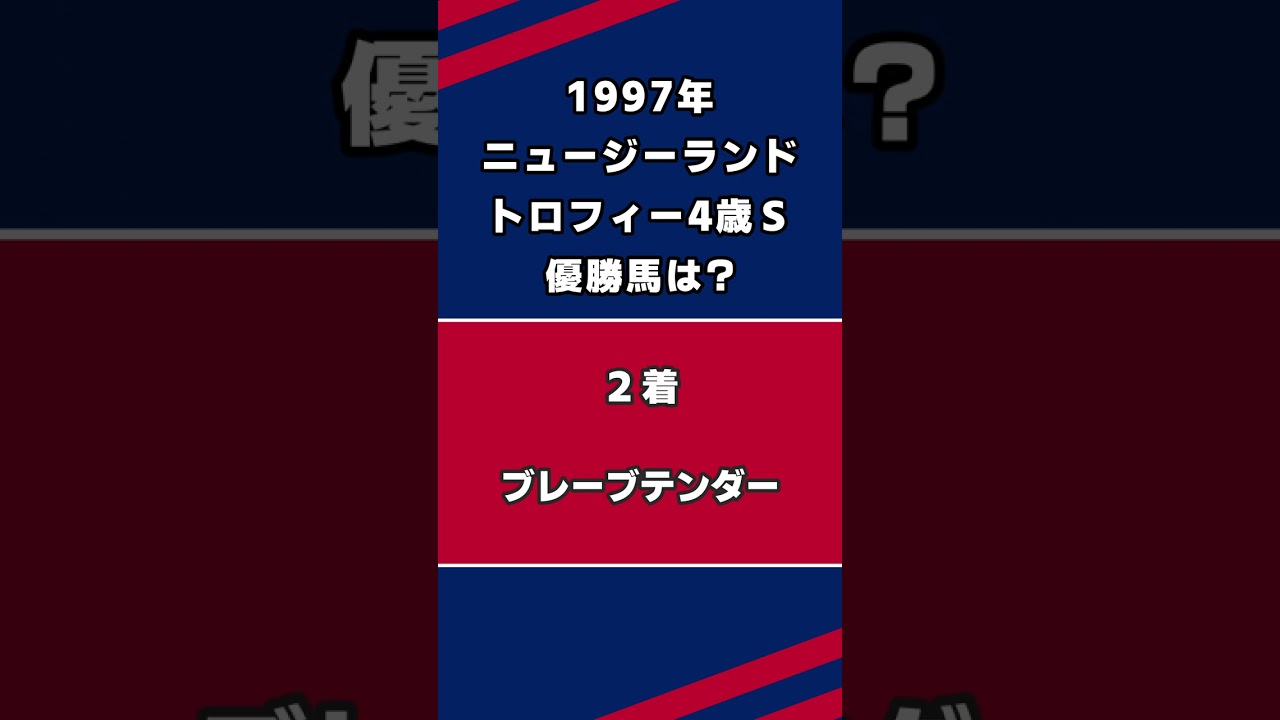 【競馬クイズ】1997年 ニュージーランドトロフィー4歳ステークス 優勝馬は？