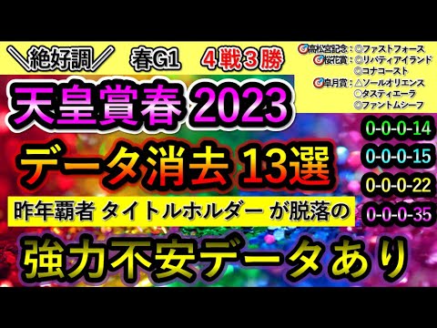 天皇賞春2023 【消去データ13選】 タイトルホルダーに不安データあり