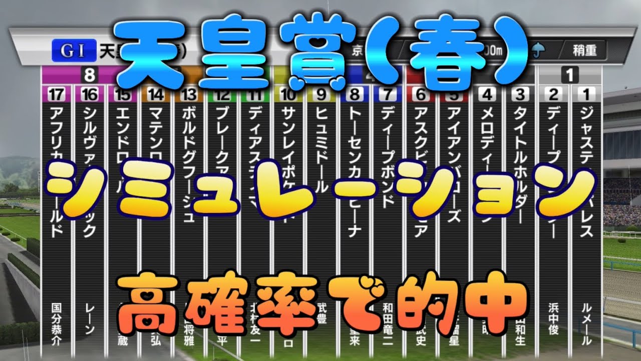 日本一当たる！？天皇賞春 2023 シミュレーション