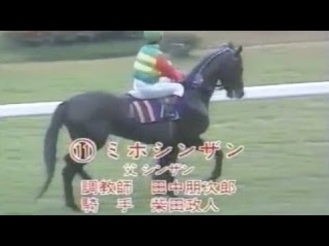 第９４回　天皇賞（秋） （ＧⅠ）　本馬場入場　1986.10.26　出走馬：ウインザーノット、ミホシンザン、ギャロップダイナ、サクラサニーオー、スズカコバン、ドウカンヤシマ、サクラユタカオー他