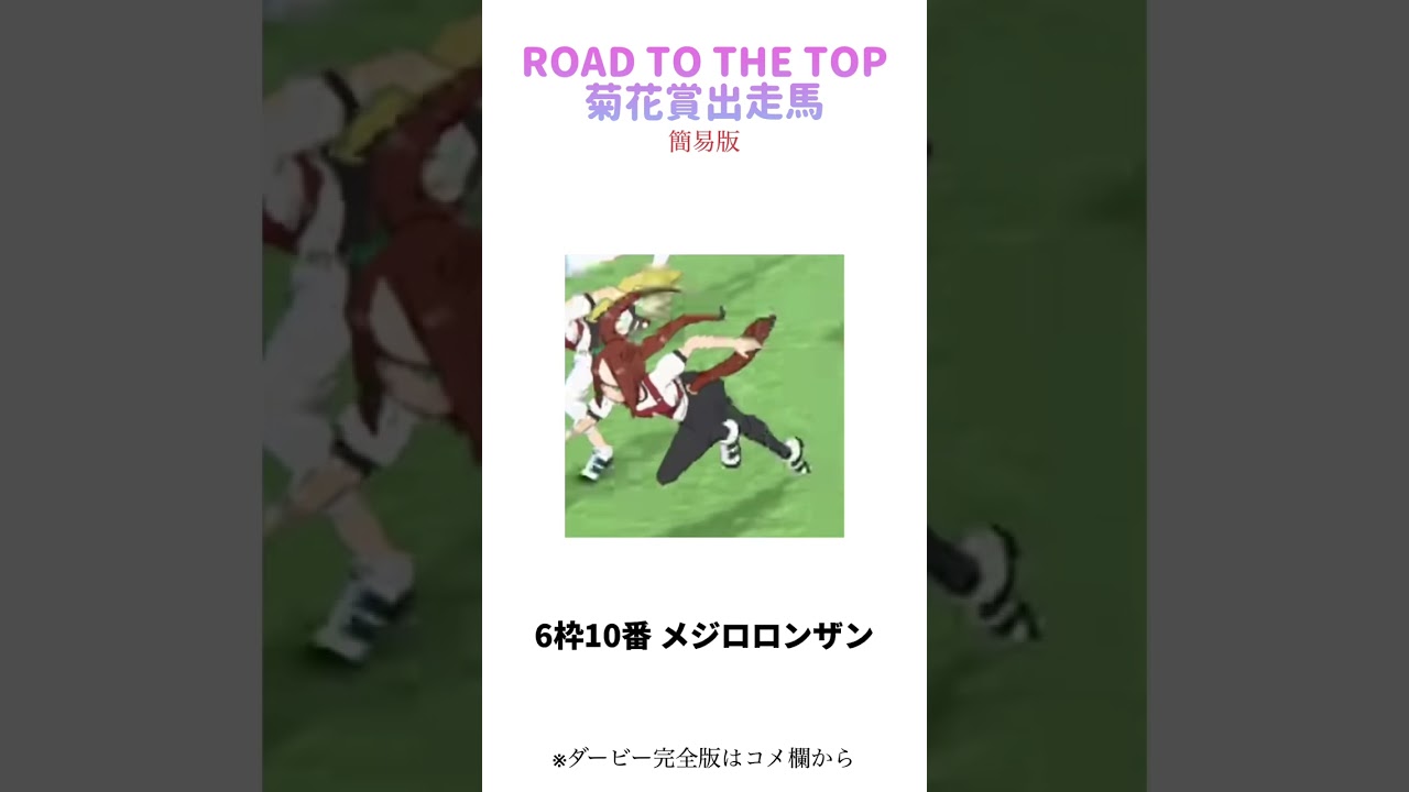 【ウマ娘】ROAD TO THE TOP第4話の菊花賞出走馬に実名をつけてみた‼︎（簡易版）#shorts