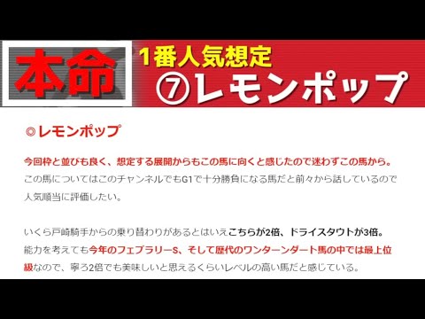 【フェブラリーS2023】『疾風勁草』この3頭に◎〇▲！抜群の適性を持つ馬に高評価！