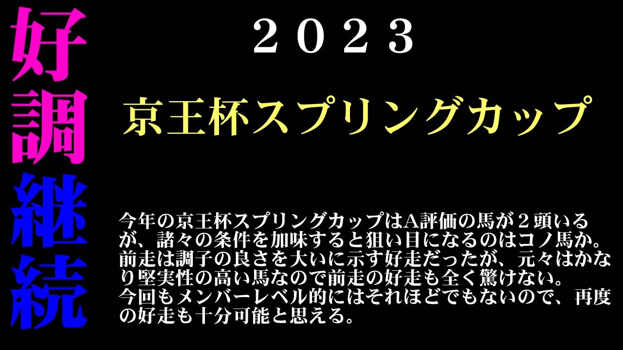【ゼロ太郎】「京王杯スプリングカップ2023」出走予定馬・予想オッズ・人気馬見解