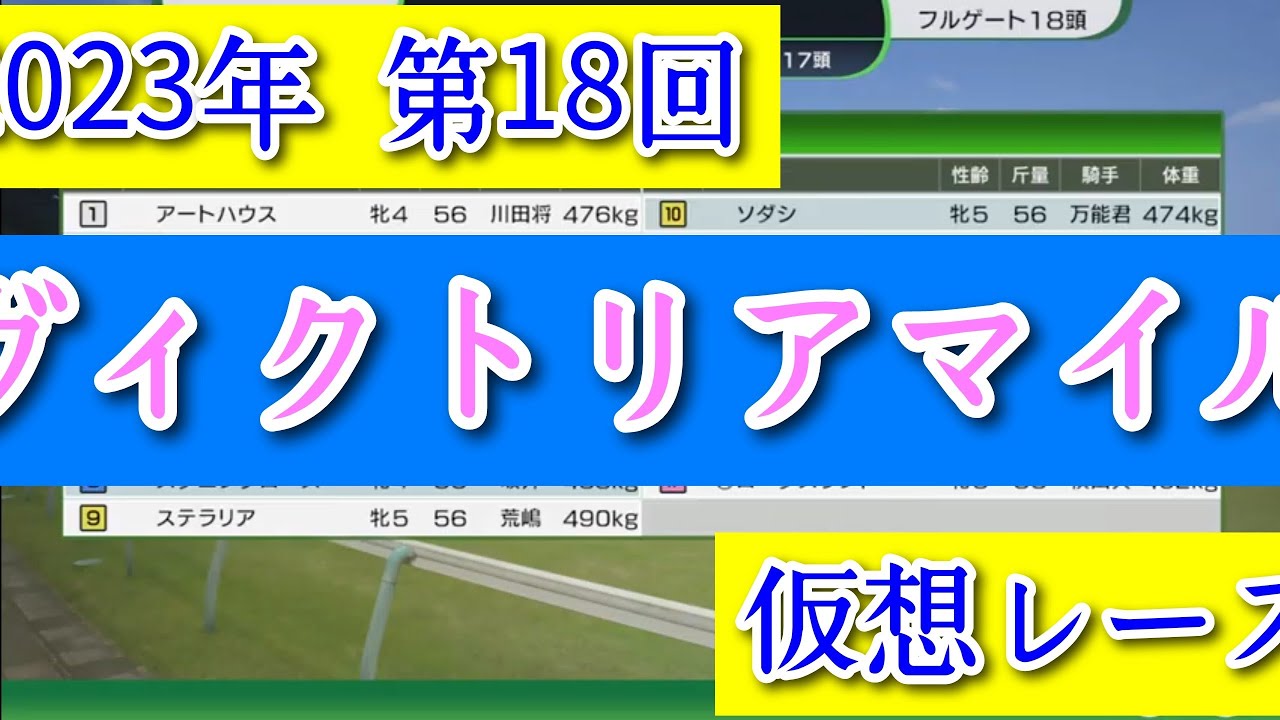 2023年 第18回 ヴィクトリアマイル 仮想レース コーエーテクモゲームス ウイニングポスト10