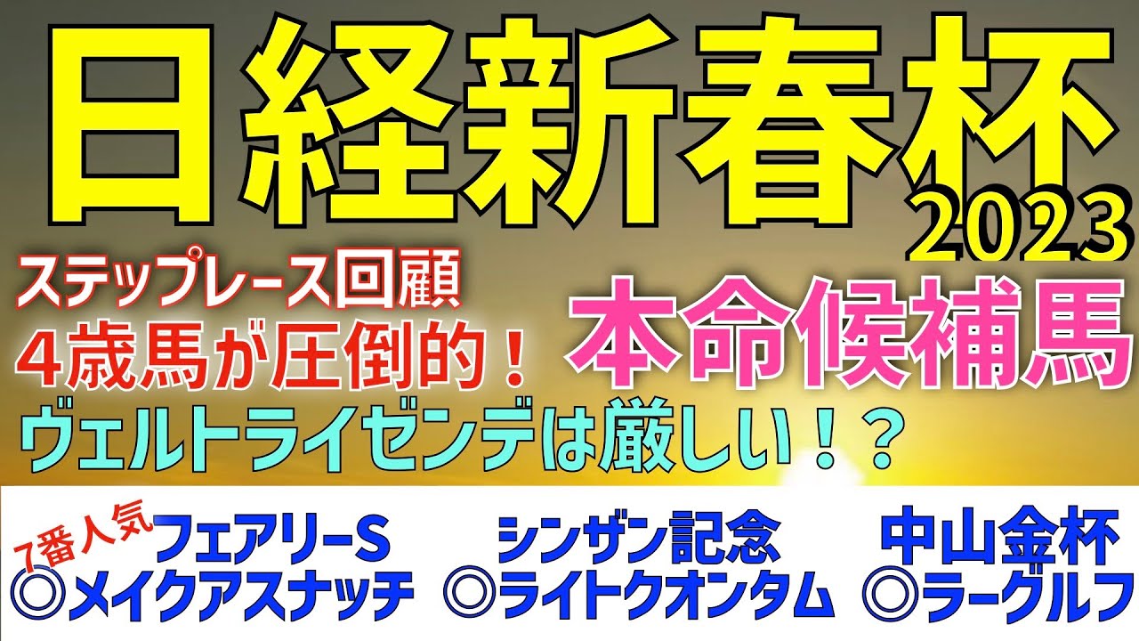 【日経新春杯2023】ステップレース回顧　本命候補馬　ヴェルトライゼンデは厳しい!？　強い４歳馬が圧倒的！　【競馬予想】【レース後コメント】