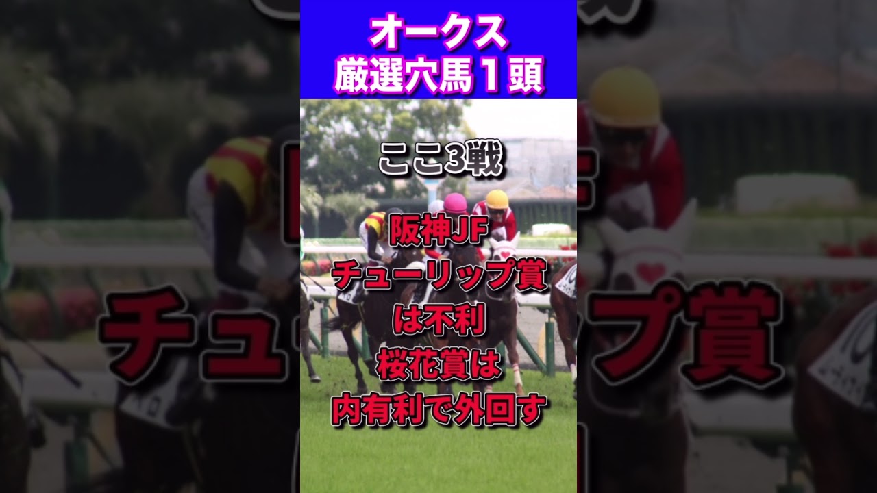 【オークス2023厳選穴馬1頭】先週ダディーズビビッド6人気3着🔥