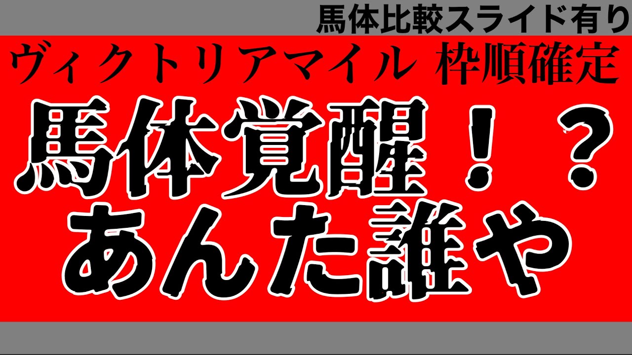 【ヴィクトリアマイル2023】馬体覚醒！？あんた誰や【枠順確定＋印】