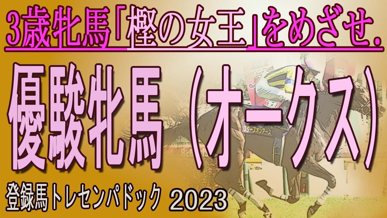 3歳牝馬「樫の女王」をめざせ。/   優駿牝馬（オークス）（GⅠ）登録馬（一週前）トレセンパドック2023　Racehorses with music