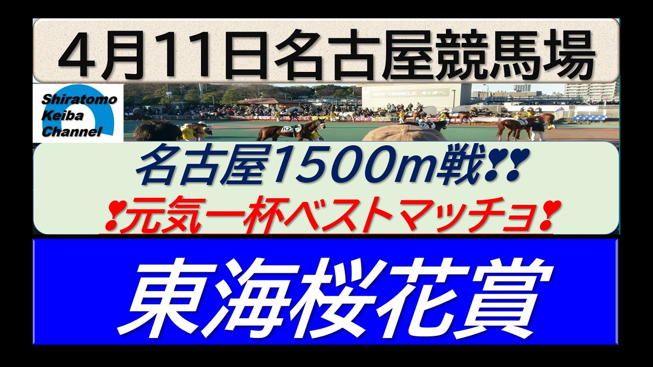 【競馬予想】東海桜花賞！～２０２３年４月１１日 名古屋競馬場 ：４－１５