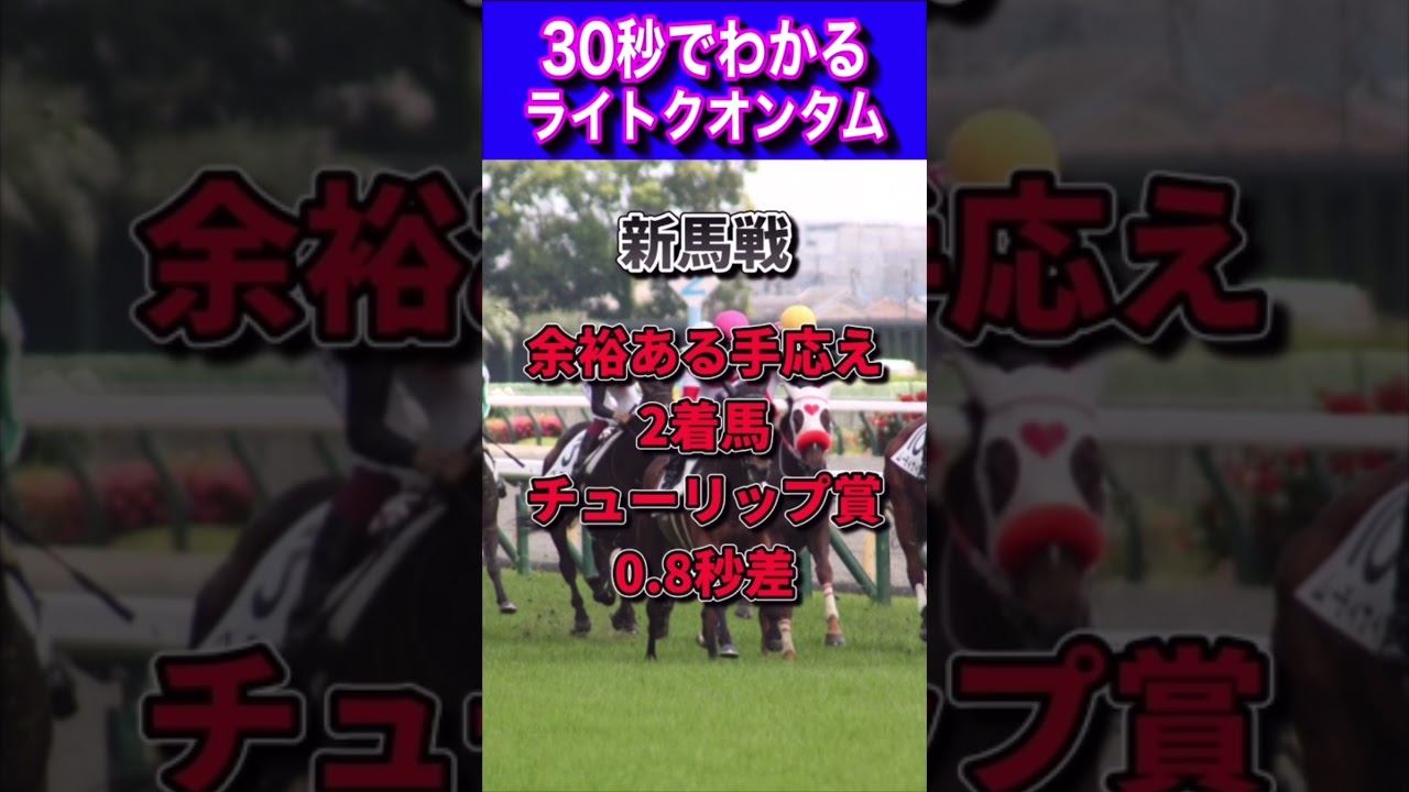 【桜花賞2023】30秒でわかるライトクオンタム