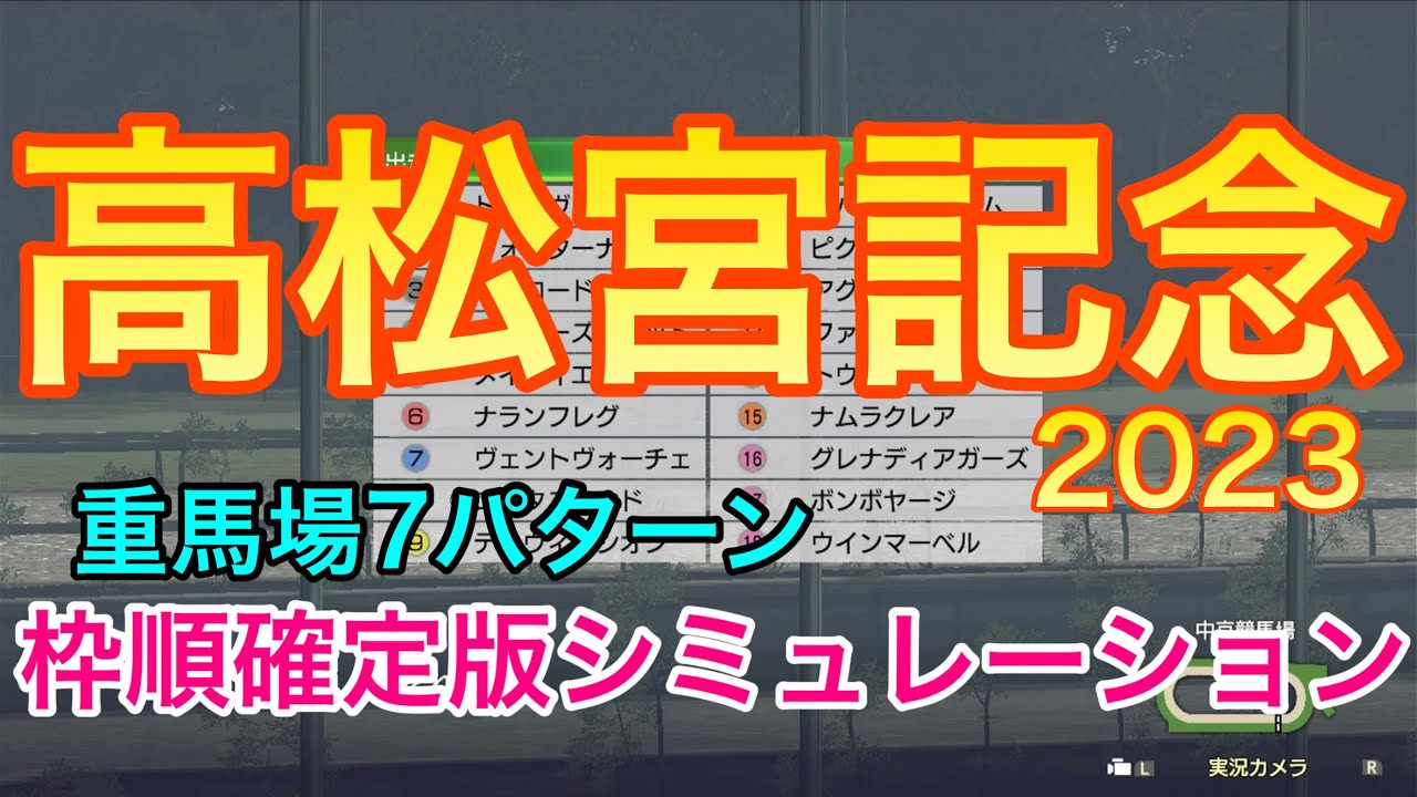 高松宮記念2023 枠順確定版シミュレーション 《重馬場7パターン》【 競馬予想 】【 高松宮記念2023 予想 】