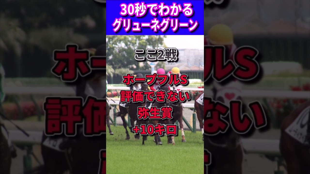 【皐月賞2023】30秒でわかるグリューネグリーン