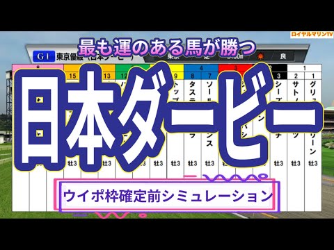 【枠確定前】【日本ダービー2023】【東京優駿2023】ウイポ枠確定前シミュレーション ソールオリエンス スキルヴィング ファントムシーフ タスティエーラ ドゥラエレーデ #1972