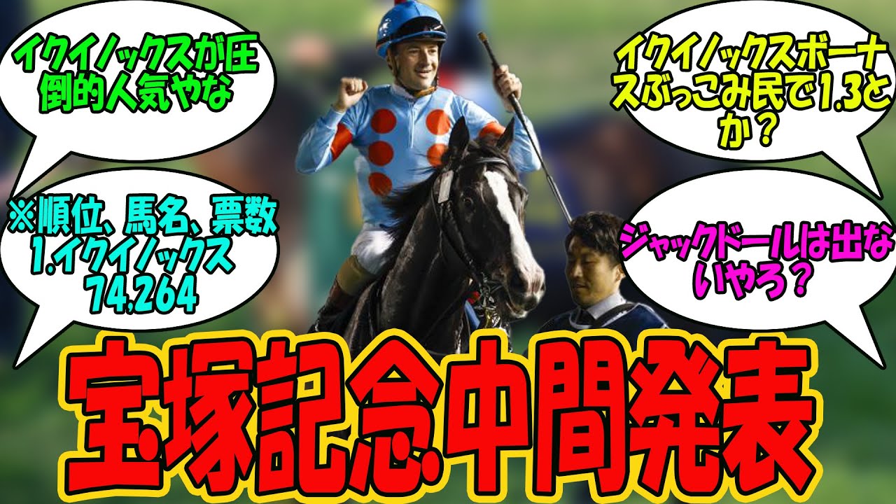 【競馬の反応集】「宝塚記念中間発表」に対する視聴者の反応集
