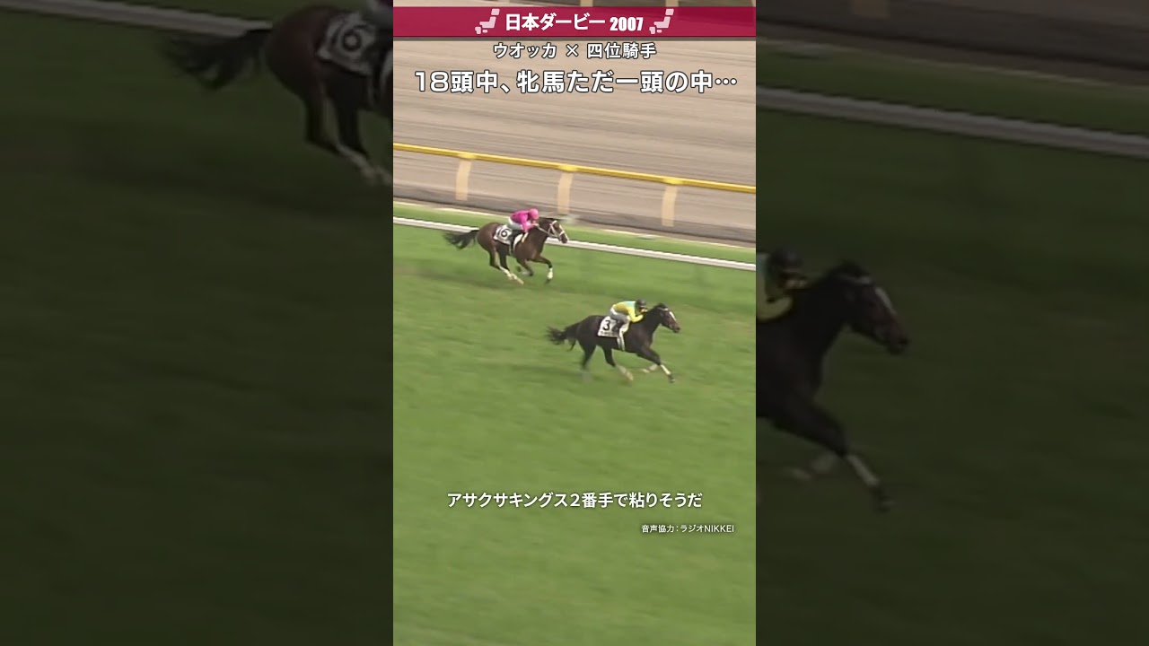直線の途中で歓声が驚きの声に。#日本ダービー #ウオッカ   #jra #日本 #ダービー