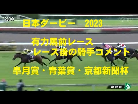 【日本ダービー参考レース】東京優駿　2023　この馬見切ってませんか？皐月賞・青葉賞・京都新聞杯。レース後の騎手コメント。ソールオリエンス　タスティエーラ　ファントムシーフ