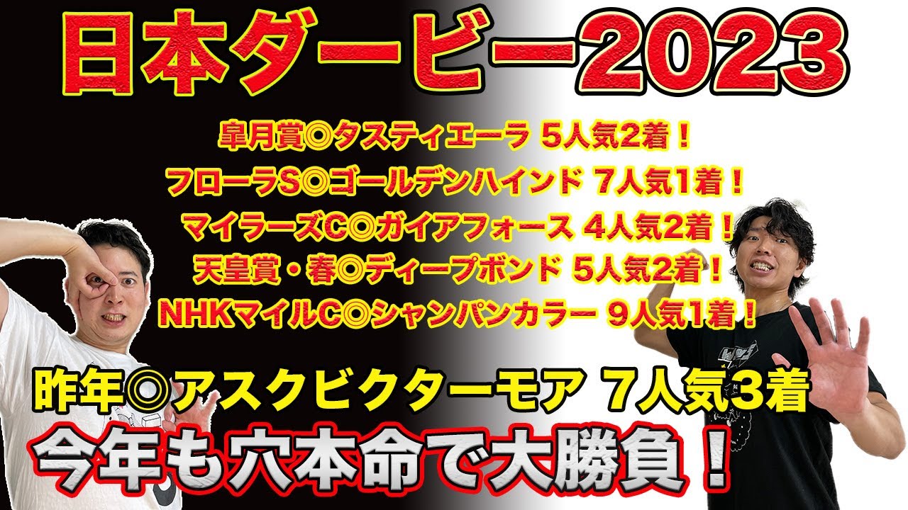 【日本ダービー2023】昨年3連単約50万円的中！2年連続的中へ今年も穴本命で攻める！