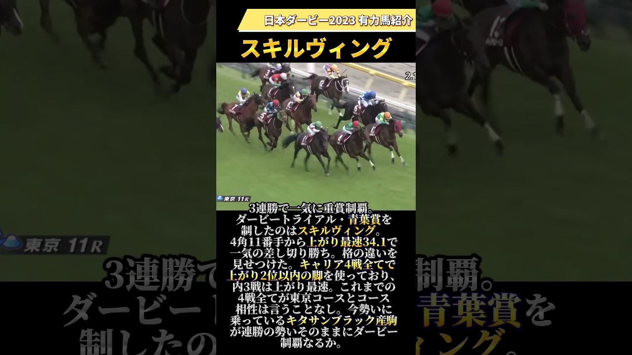 2023日本ダービーSP有力馬紹介〜スキルヴィング編〜