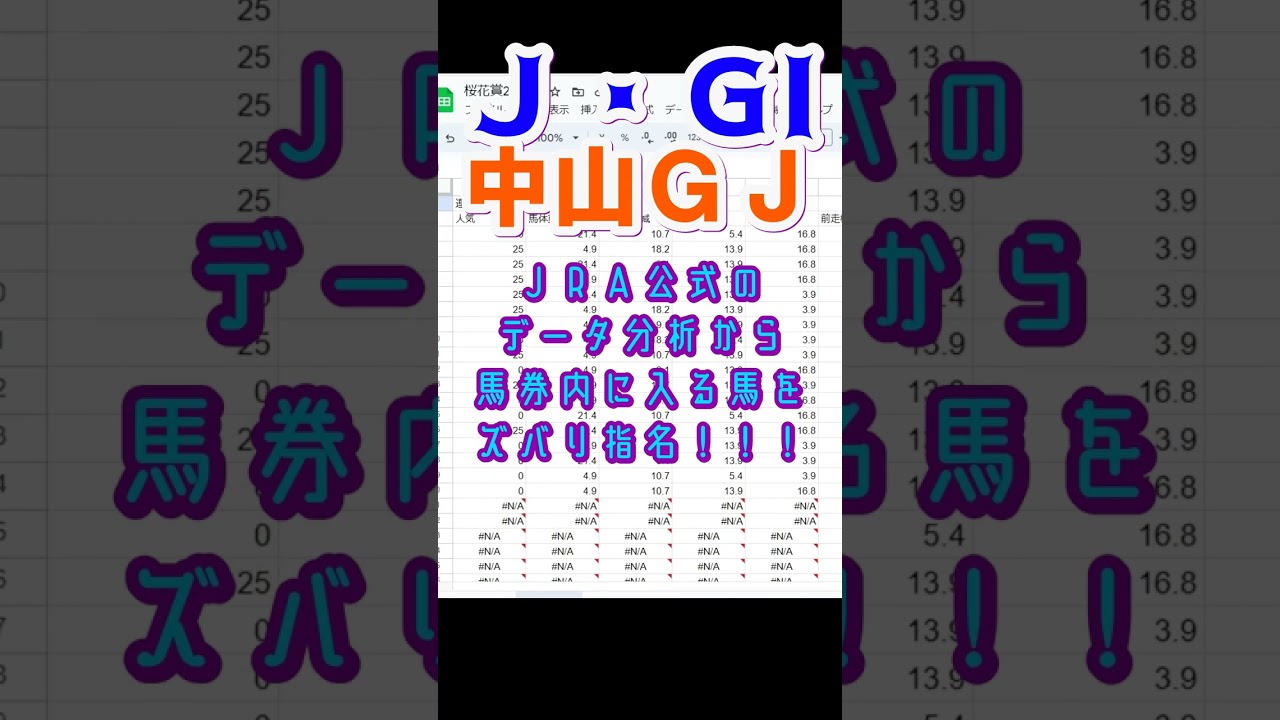 【中山GJ予想】JRA公式のデータ分析から当たり馬券を導き出す！！！