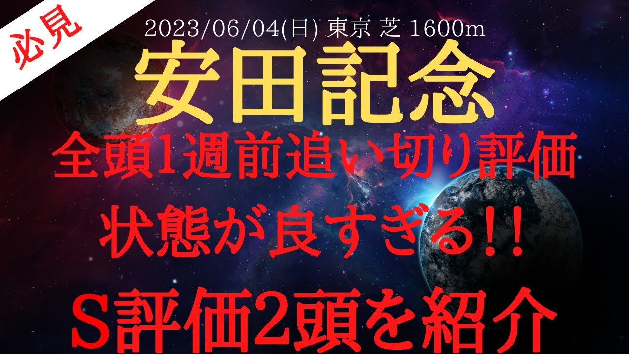 【 １週前追い切り 】安田記念 2023 予想 全頭１週前追い切り評価！状態が良すぎる！！S評価２頭を紹介【中央競馬予想】