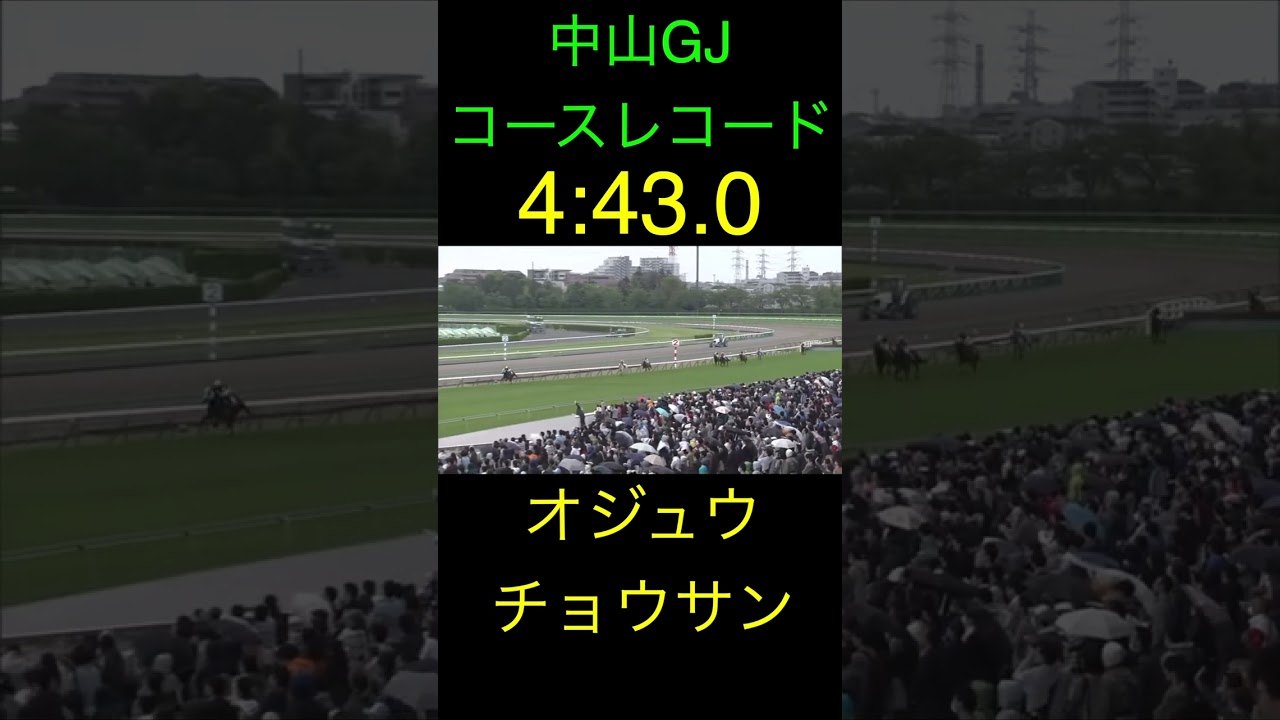 （切り抜き）参考レース 中山グランドジャンプのコースレコード 　#shorts   #競馬 　＃レコード ＃参考レース　＃中山GJ　＃オジュウチョウサン　＃中山グランドジャンプ