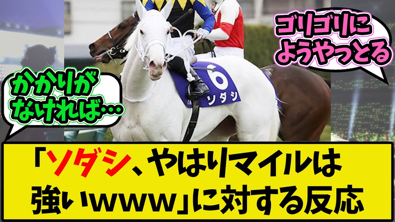 【競馬】「ソダシ、やはりマイルは強いｗｗｗ」に対する反応【反応集】