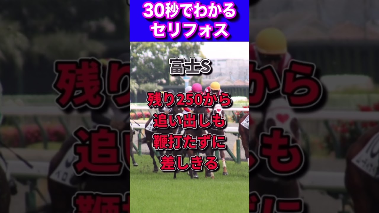 【安田記念2023】30秒でわかるセリフォス