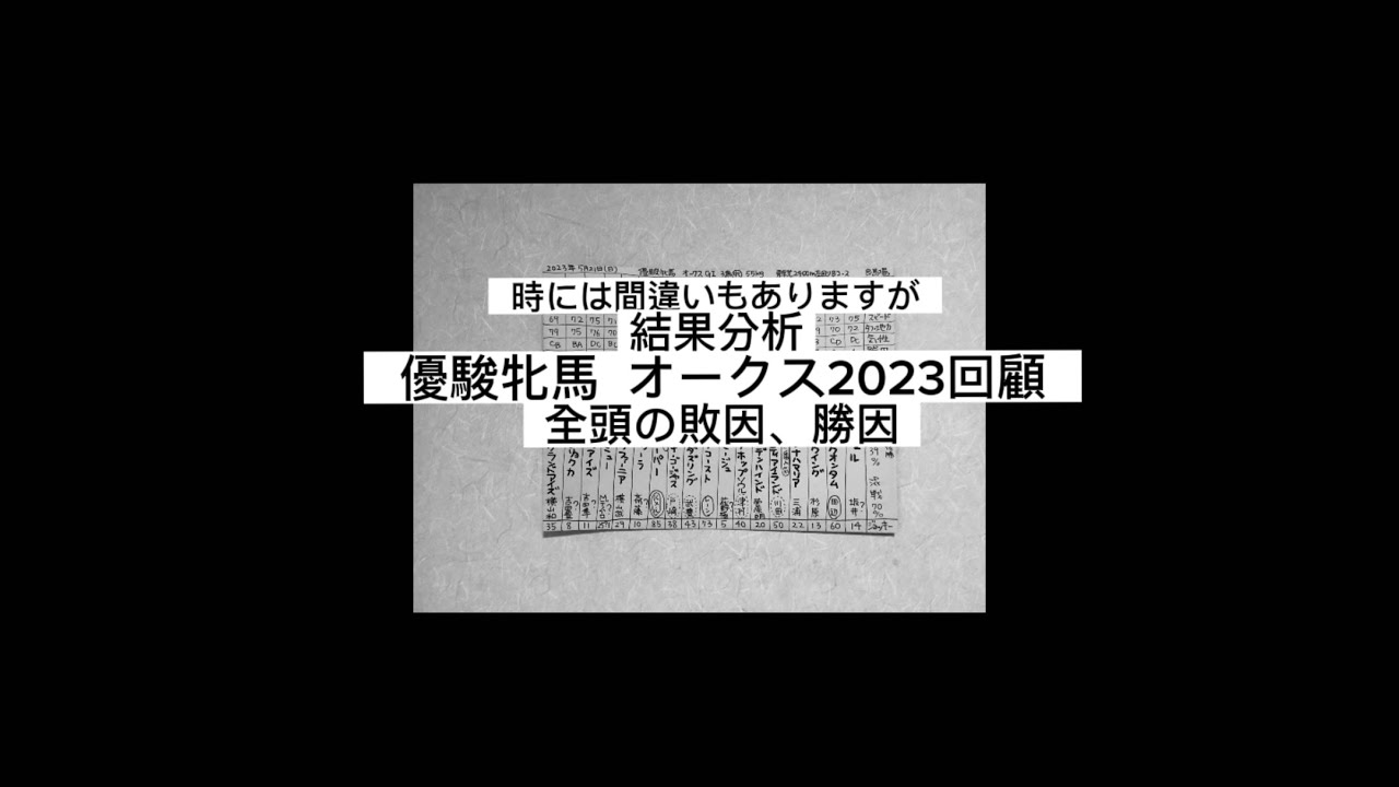 結果分析「優駿牝馬オークス2023」全頭の敗因、勝因。レース回顧。