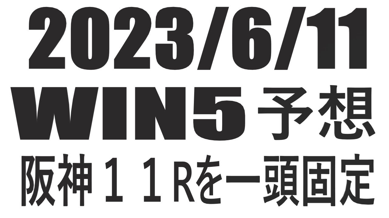 【競馬予想】２０２３年６月１１日のＷＩＮ５予想