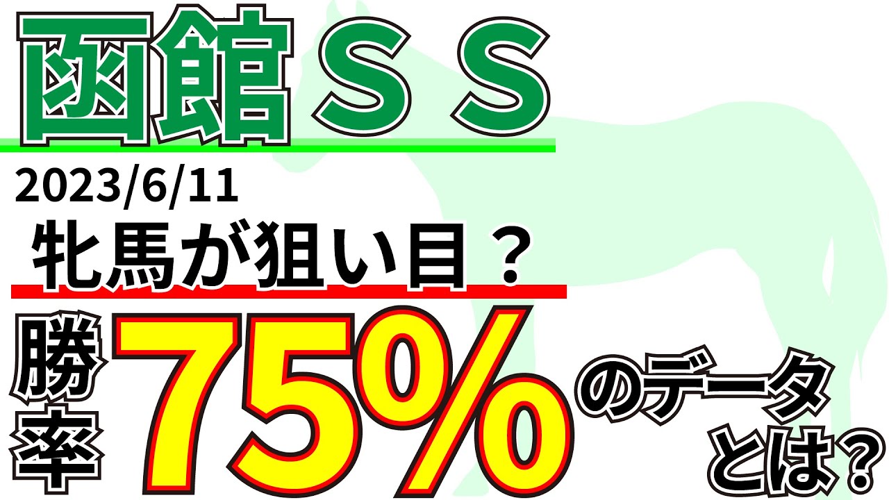 【函館SS2023】やはり前走G1組か？先週の結果&データ&有力馬情報&予想